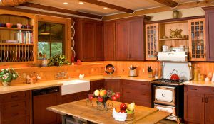 kitchen featuring wooden cabinetry and island