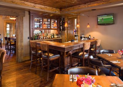 interior dining bar area of black bull restaurant